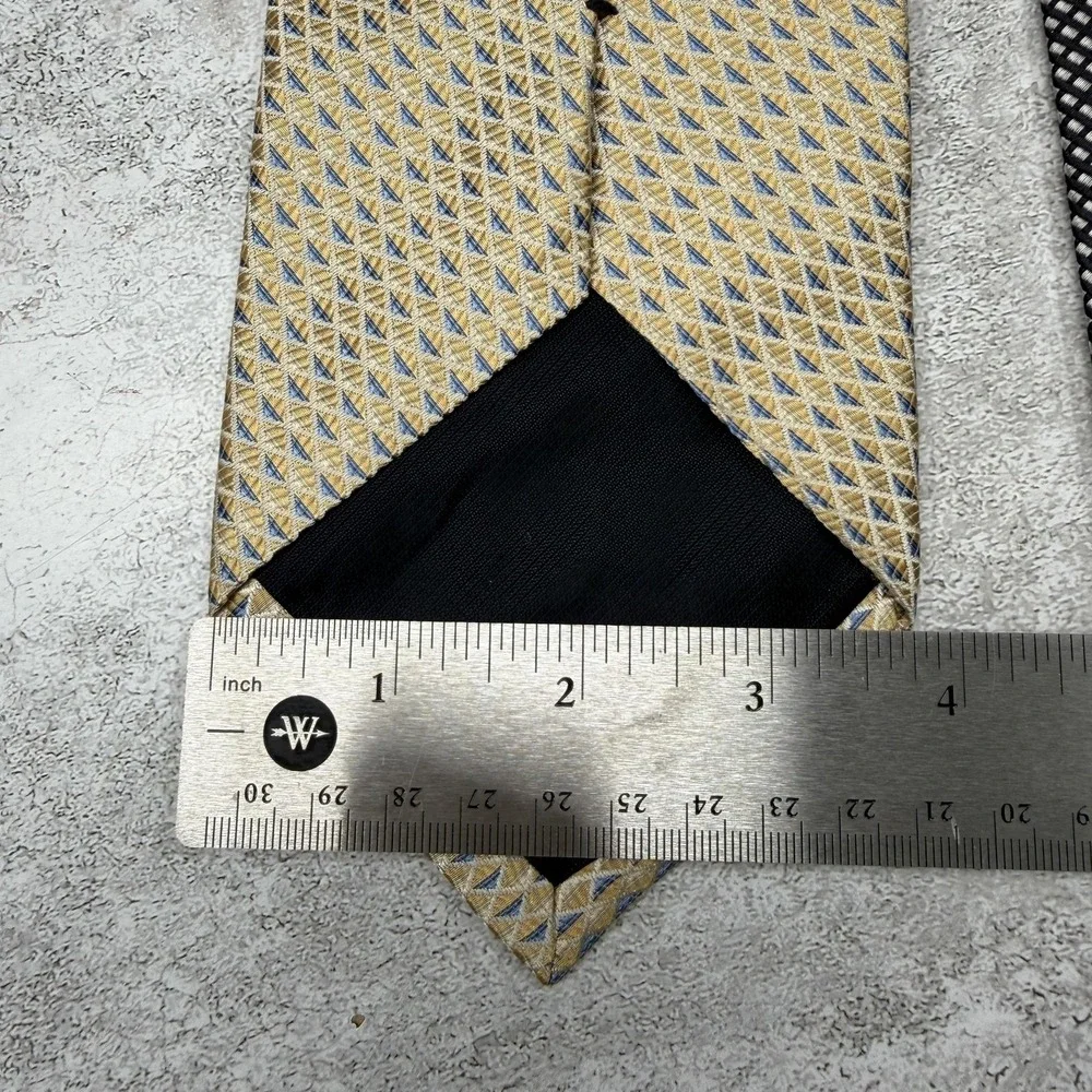 Geoffrey‎ Beene Silk Tie Mens One Size Multicolor Geometric Necktie Set Of 3